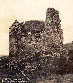 Ansicht der Oberburg bzw. des Hausmannsturm um 1890  Ansichtskarte Sammlung Regionalmuseum Bad Frankenhausen 